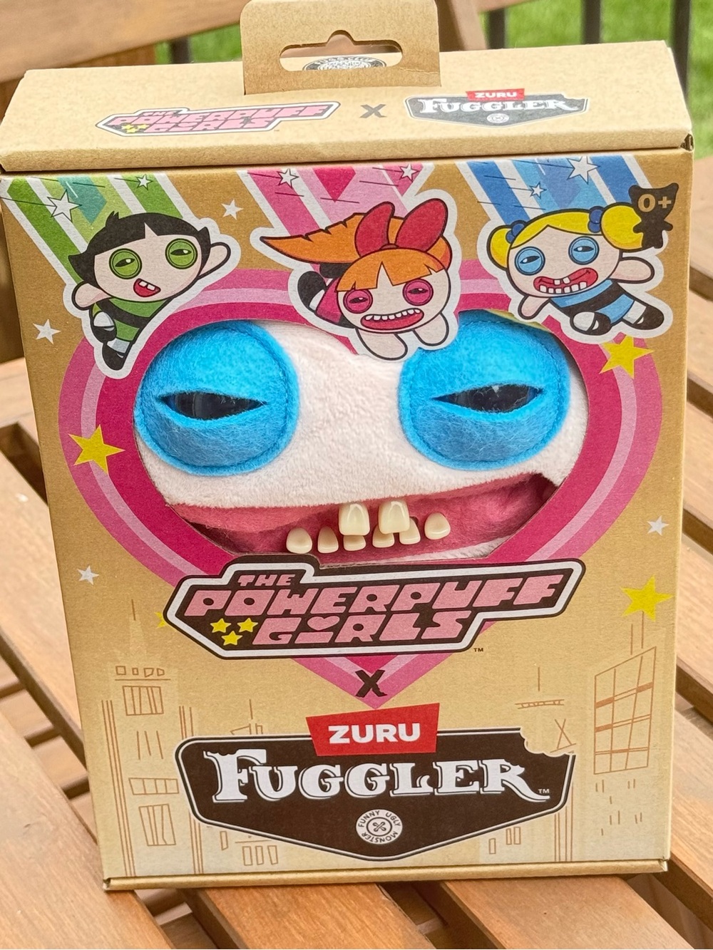 Zuru Fuggler Powerpuff Girls Bubbles Funny Ugly Monster Plush Toy 9 Inch - NIB